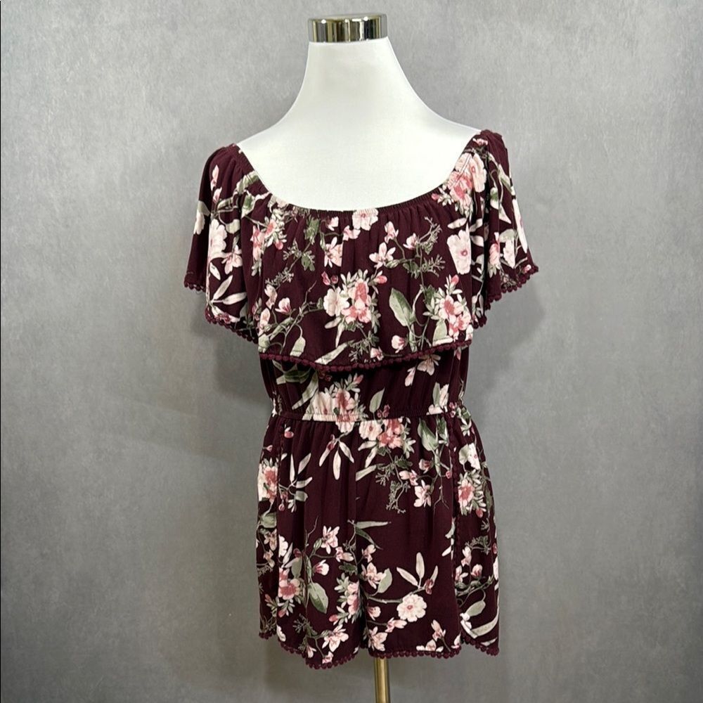 Floral On or Off-Shoulder Shorts Romper